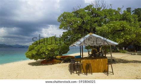 Rustic Beach Bar Hut Tropical Island Stock Photo Edit Now 591806021