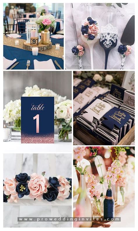 Classic Wedding Color Palettes to Steal: Navy Blue and Blush