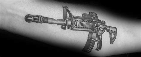 Military Gun Tattoo Designs