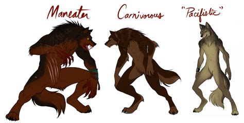 Werewolf Comparisons By Ladyzolstice On Deviantart Werewolf Art