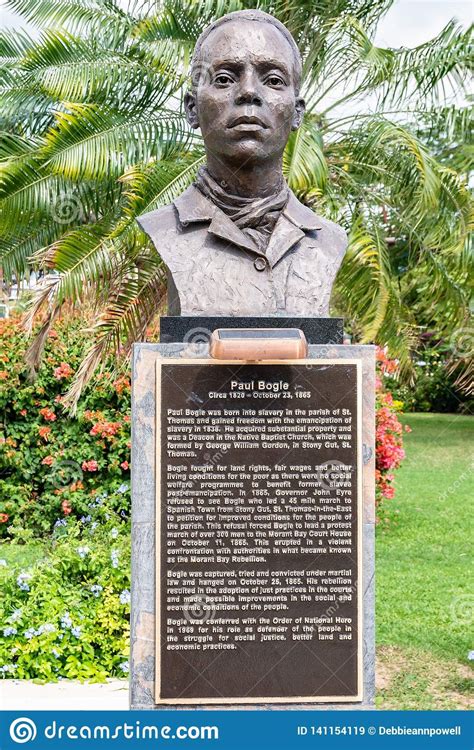 Statuesculpture Of Jamaican National Hero Paul Bogle Editorial Stock
