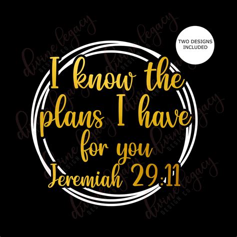 Jeremiah 29 11 Svg Christian Svg For Cricut Silhouette For I Etsy