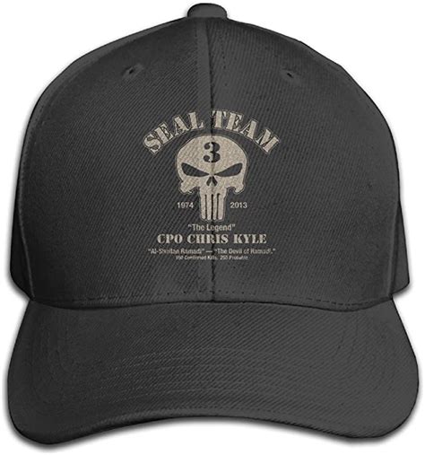 Chris Kyle Seal Team Men And Women Sport Black Adjustable Cotton Hat