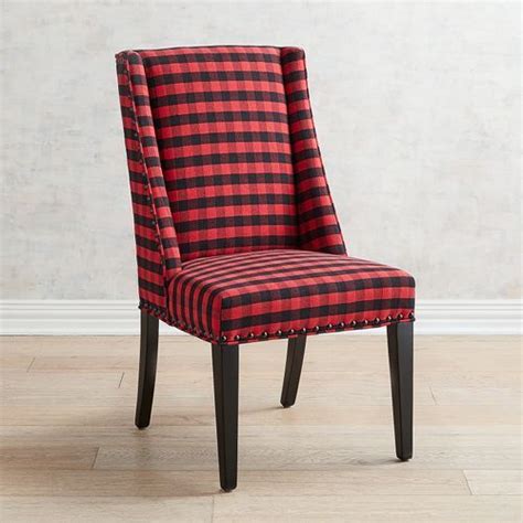 Find 349 antique and vintage set of six black dining chairs at 1stdibs now, or shop our selection of 6 modern versions for a more contemporary example. Owen Black & Red Buffalo Plaid Dining Chair | Dining room ...