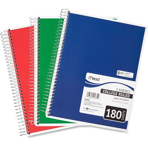 Note Pads Business And Industrial Office Supplies Mead Note Pad Spiral 5