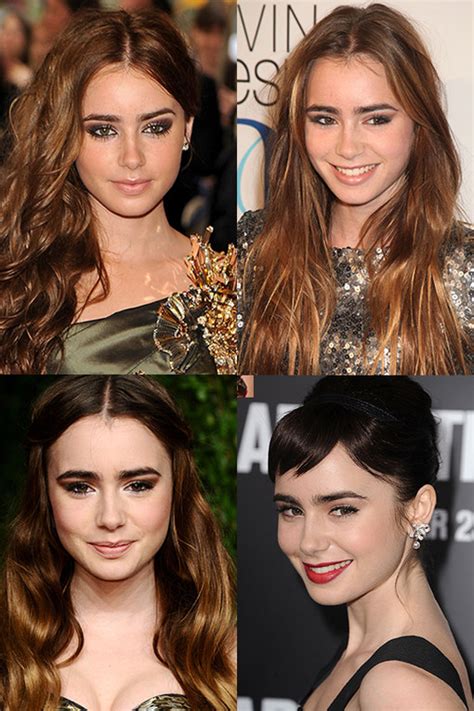Lily Collins Hair Style History