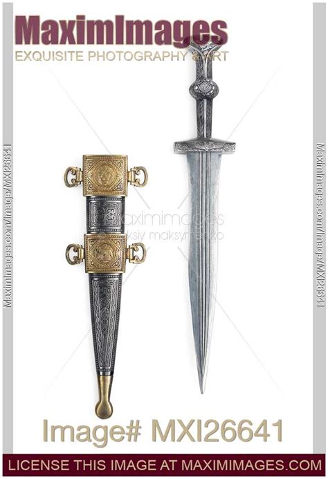 Photo Of Antique Roman Dagger With Scabbard Stock Image Mxi26641