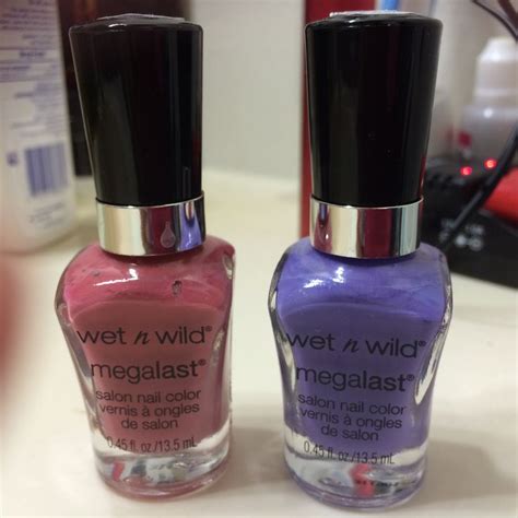 My New Fav Megalast Nail Polish By Wet N Wild 206c In Undercover And 213c In On A Trip 💅💗