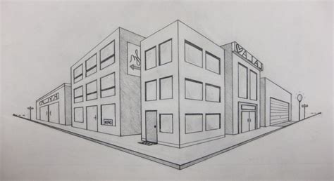 2 Point Perspective Drawing Simple 2 Point Perspective Drawing Dra