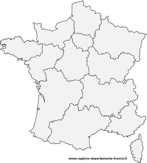 Carte De France Vierge Nouvelles Regions Nouvelles Regions France
