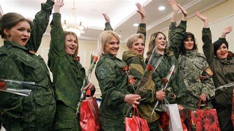 Rebel Beauty Pageant Female Ukrainian Rebels Trade In Combat Boots For
