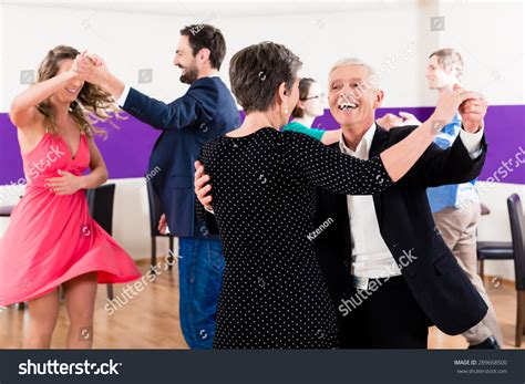 Group People Dancing Dance Class Having Stock Photo