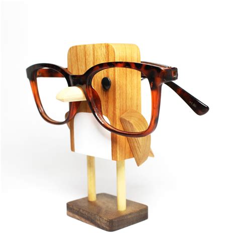 cherry wood bird eyeglass stand glasses holder rogue bunny woodworks