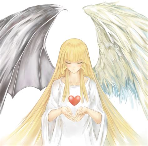 Safebooru 1girl Angel Angel And Devil Angel Wings Asymmetrical Wings