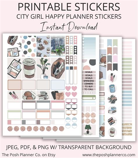 Printable Happy Planner Stickers Printable Stickers Planner Printable