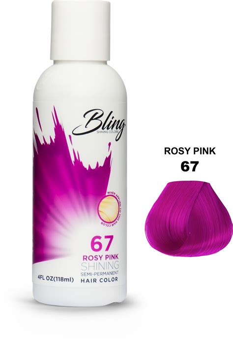 Bling Semi Permanent Hair Color 67 Rosy Pink Janson Beauty