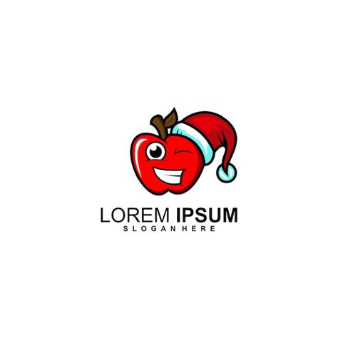 Premium Vector Apple Christmas Logo Design