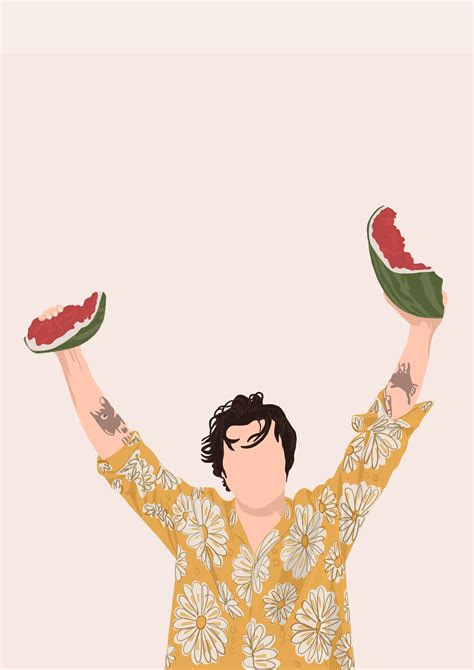 Home And Living Watermelon Sugar Harry Styles Fine Line Digital Print Wall Décor Jp