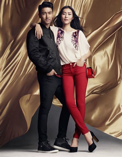 Liu Wen And Choi Siwon Wearing Party Ready Looks For H M Chinese New