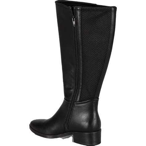 Baretraps Womens Madelyn Faux Leather Embossed Knee High Boots Shoes