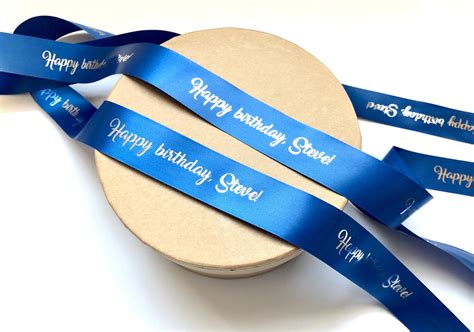 25mm Happy Birthday Ribbons Personalized Printed Ribbons For Etsy Canada