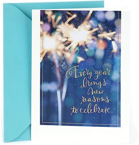Hallmark New Year Greeting Card Sparklers Uk Office Products