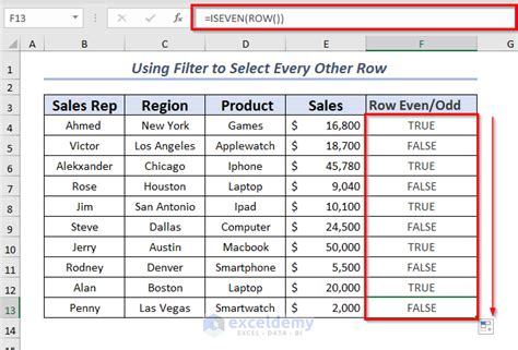 How To Select Every Other Row In Excel 6 Easy Methods
