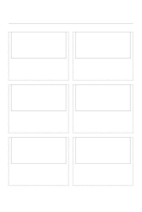 Storyboard With 2x3 Grid Of 169 Wide Screen Screens On A4 Paper Free