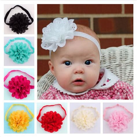 Newborn Headband Cute Girl Chiffon Flower Hair Accessory Headbands Hair Band In Hair Accessories