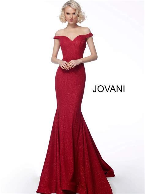 Jovani 55187 Red Sweetheart Neckline Prom Dress