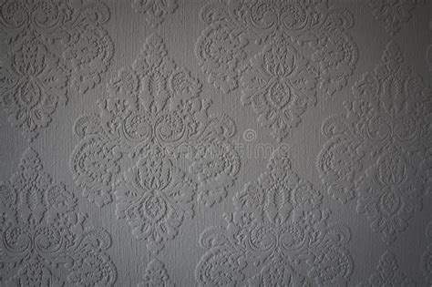 Grey Wallpaper Pattern On A Wall Uk Stock Photo Image Of Pattern