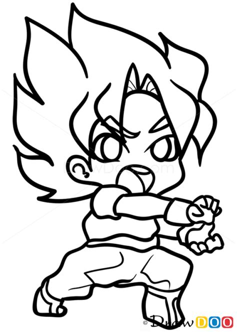 How To Draw Chibi Goku Ssgss From Dragon Ball Facedra