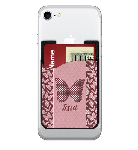 Polka Dot Butterfly 2 In 1 Cell Phone Credit Card Holder And Screen