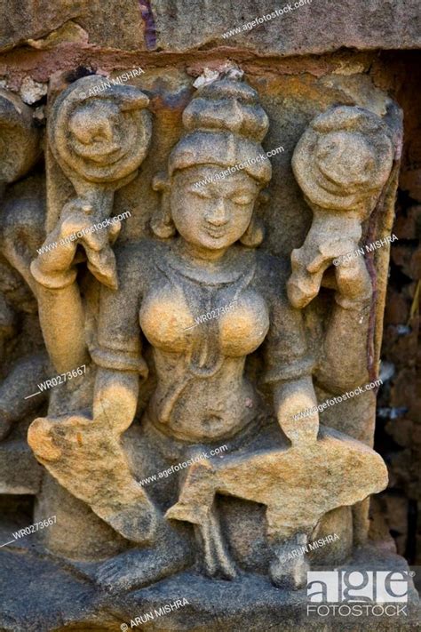 Goddess Sculpture Of Khajuraho Temple Madhya Pradesh India Stock