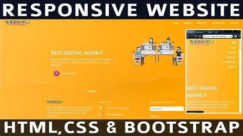 How To Create Complete Responsive Website Using HTML CSS And Bootstrap