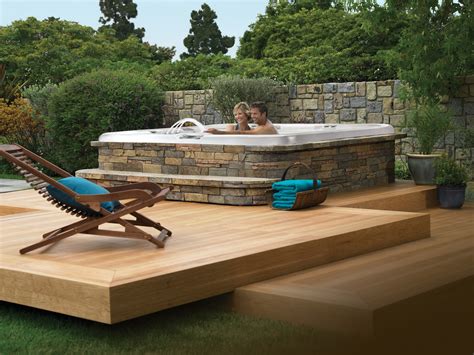 get the perfect deck for your hot spring spa backyard oasis