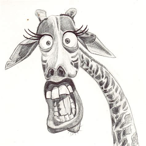 Madagascar Sketch Disney Art Drawings Giraffe Art Drawing Sketches