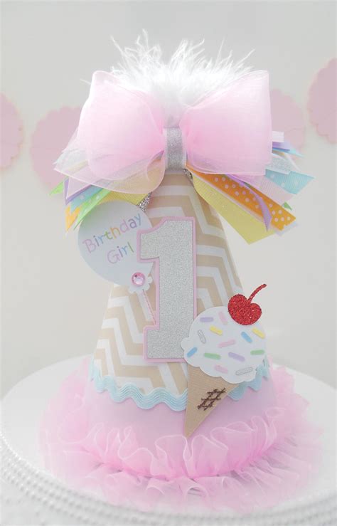Custom Ice Cream Party Hat From Sandys Specialty Shop On Etsy