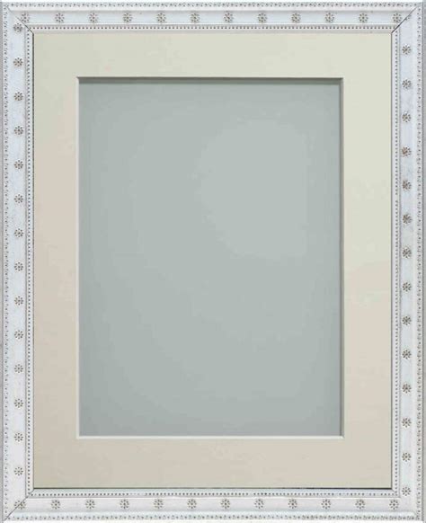 Sienna White 16x12 Frame With Ivory Mount Cut For Image Size 12x8