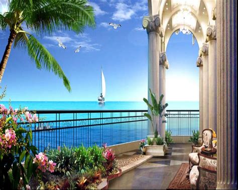 Tropical Balcony Wallpapers Wallpaper Cave