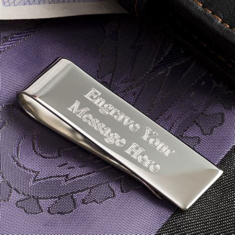 Engraved Sterling Silver Plated Money Clip The Cufflink Store