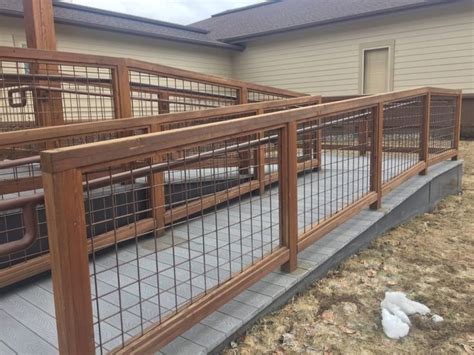 It originated from big and bulky welded hog panels, our smaller size panels are perfect for any application. Gallery - Wild Hog Railing | Hog wire fence, Wire fence ...