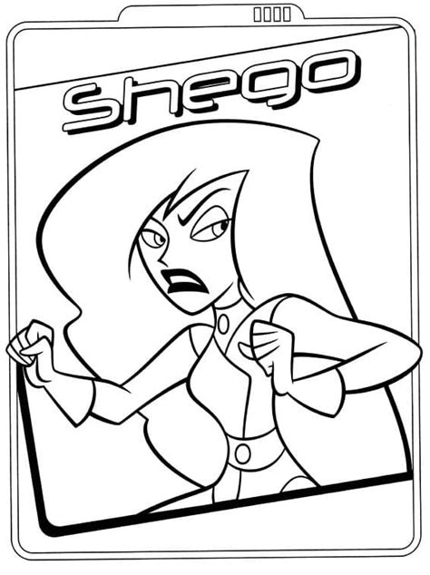 Shego Kim Possible Coloring Page Download Print Or Color Online For Free