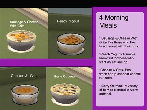 Mod The Sims Grits Updated 07 14 2013 4 Morning Meals Berry