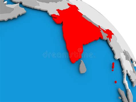 India Highlighted Globe Stock Illustrations 709 India Highlighted