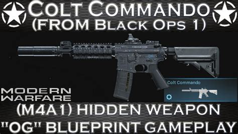 Modern Warfare Colt Commando From Call Of Duy Black Ops M A Hidden
