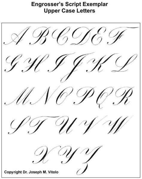 Script In The Copperplate Style Engrossers Script Copperplate