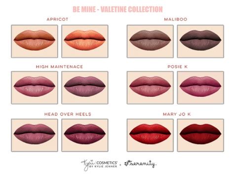 The Sims Resource Kylie Valentine Collection Matte Lipsticks Mini