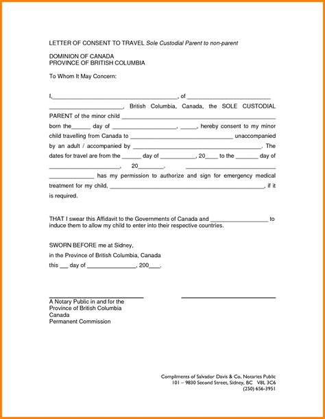 Template For Temporary Guardianship Letter Examples Letter Template
