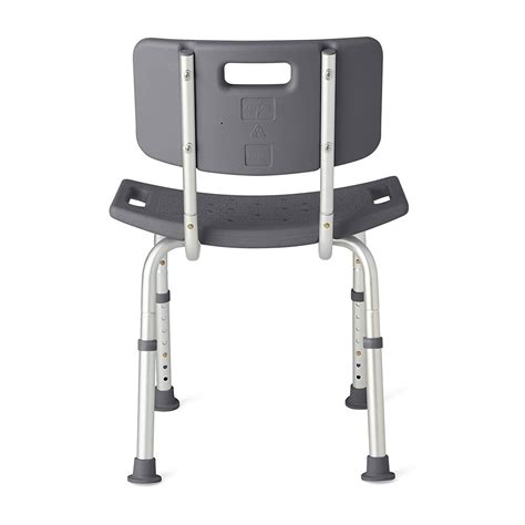 Medline Shower Chair Bath Bench With Back Infused With Microban